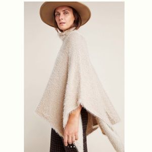 Anthropologie gold turtle neck poncho